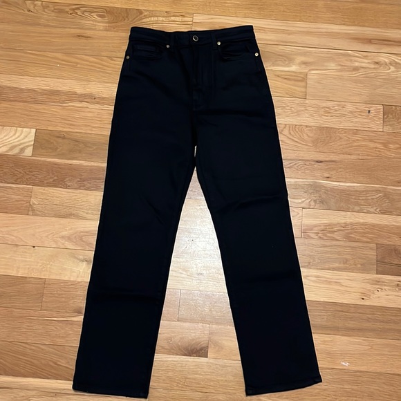 Khaite Abigail Straight Stretch Jeans in Black - Picture 2 of 5